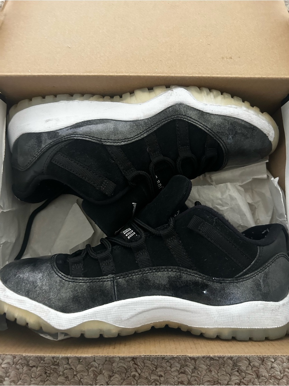 Jordan 11 Retro Low Bp White Black Shoes Nike 3Y Kids